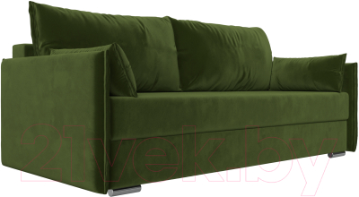 Диван Лига Диванов Сайгон 348 (микровельвет зеленый) - фото