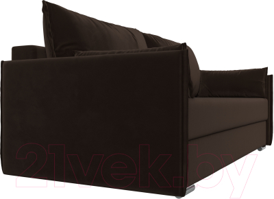 Диван Лига Диванов Сайгон 348 (микровельвет коричневый)