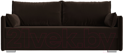 Диван Лига Диванов Сайгон 348 (микровельвет коричневый)