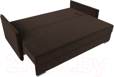 Диван Лига Диванов Сайгон 348 (микровельвет коричневый)