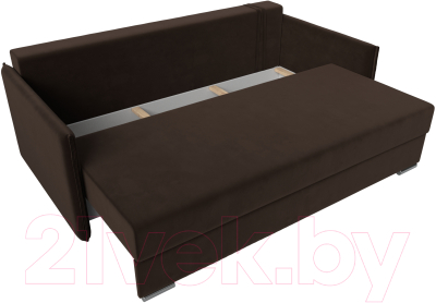 Диван Лига Диванов Сайгон 348 (микровельвет коричневый)