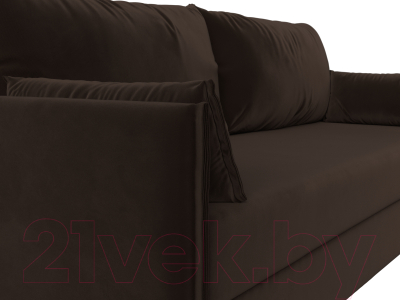 Диван Лига Диванов Сайгон 348 (микровельвет коричневый)