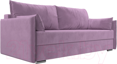 Диван Лига Диванов Сайгон 348 (микровельвет сиреневый) - фото