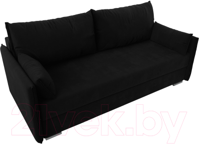 Диван Лига Диванов Сайгон 348 (микровельвет черный)