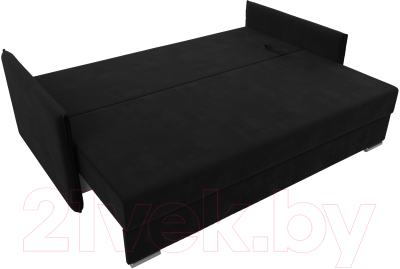 Диван Лига Диванов Сайгон 348 (микровельвет черный)