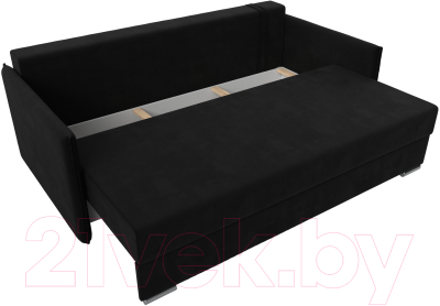 Диван Лига Диванов Сайгон 348 (микровельвет черный)