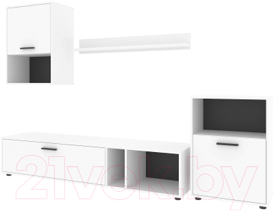 Стенка НК Мебель Rock / 71295603 (белый) - фото