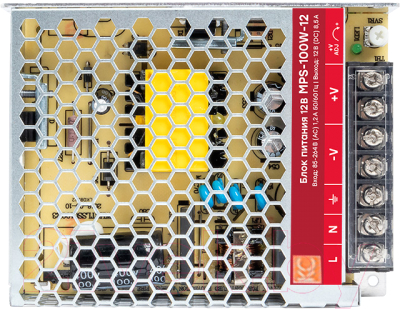 Блок питания на DIN-рейку КС MPS-100W-12V - фото