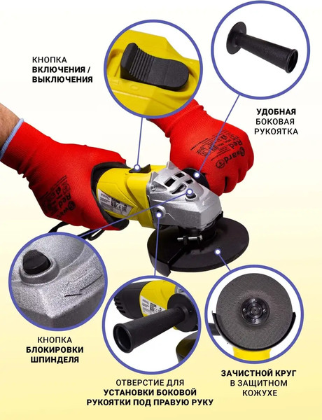 Угловая шлифовальная машина WMC Tools S1M-DH31-115(51353)