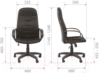 Кресло офисное Chairman 727 (ткань OS-01 черный)