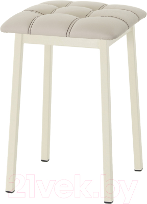 Табурет AMC Comfort 7К3.3 (кожзам бежевый/слоновая кость) - фото