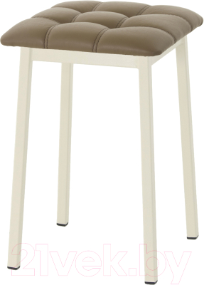 Табурет AMC Comfort 7К3.4 (кожзам какао/слоновая кость) - фото
