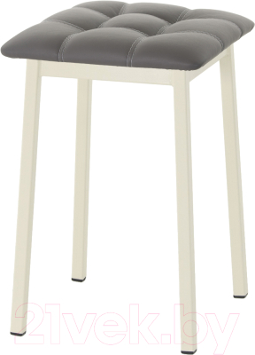 Табурет AMC Comfort 7К3.5 (кожзам графит/слоновая кость) - фото