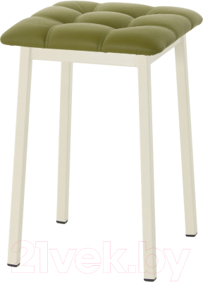 Табурет AMC Comfort 7К3.11 (кожзам оливковый/слоновая кость) - фото