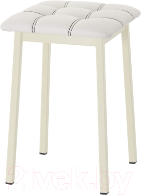 Табурет AMC Comfort 7К3.12 (кожзам белый/слоновая кость) - фото