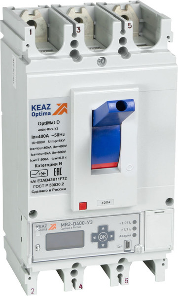 Выключатель автоматический КЭАЗ 400А 40кА OptiMat D400N MR1 У3 / 279892 - фото