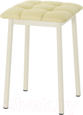 Табурет AMC Comfort 7К3.15 (кожзам светло-желтый/слоновая кость) - фото