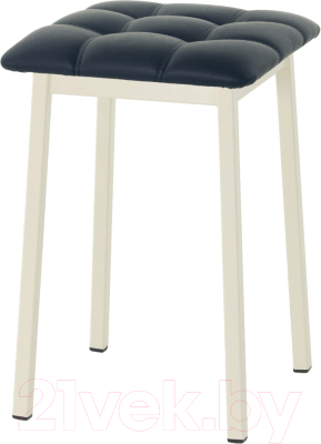 Табурет AMC Comfort 7К3.16 (кожзам антрацит/слоновая кость) - фото