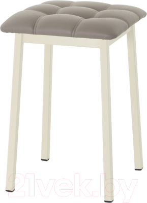 Табурет AMC Comfort 7К3.18 (кожзам латте/слоновая кость) - фото