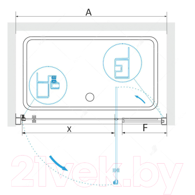Душевая дверь RGW PA-02-B / 41080200-14
