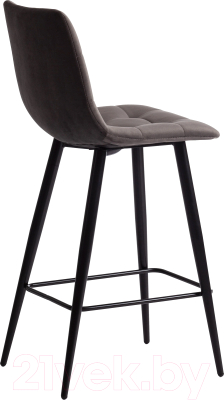 Стул барный Tetchair Chilly 55x44x94 (темно-серый Barkhat 14/черный)