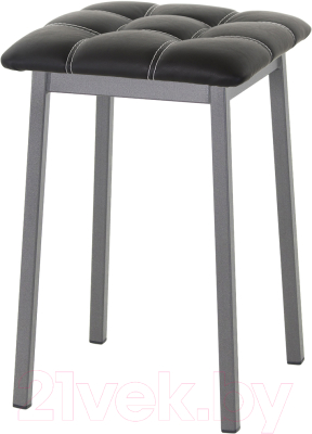 Табурет AMC Comfort 7К4.1 (кожзам черный/графит) - фото