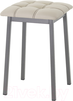Табурет AMC Comfort 7К4.3 (кожзам бежевый/графит) - фото