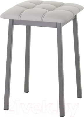 Табурет AMC Comfort 7К4.6 (кожзам серый/графит) - фото