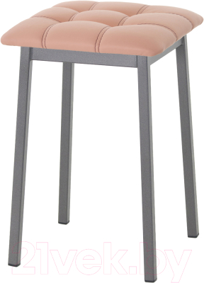Табурет AMC Comfort 7К4.7 (кожзам коралл/графит) - фото