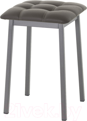 Табурет AMC Comfort 7К4.8 (кожзам серо-коричневый/графит) - фото
