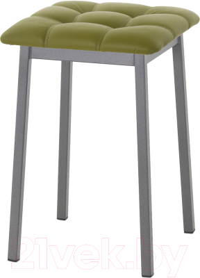 Табурет AMC Comfort 7К4.11 (кожзам оливковый/графит) - фото