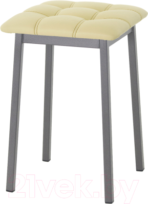 Табурет AMC Comfort 7К4.15 (кожзам светло-желтый/графит) - фото