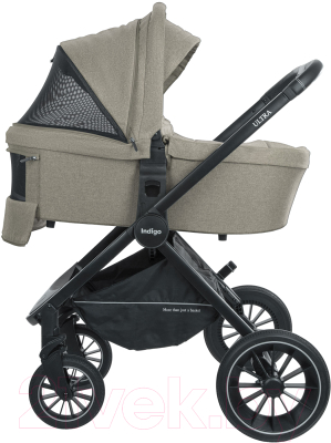 Детская универсальная коляска INDIGO Ultra 3 в 1 (бежевый)