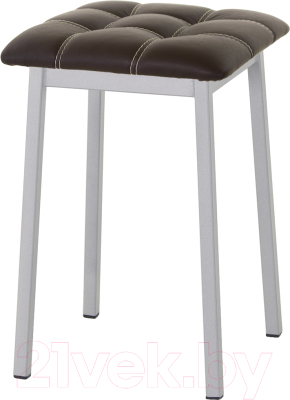 Табурет AMC Comfort 7К5.2 (кожзам венге/серебристый) - фото