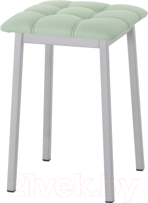 Табурет AMC Comfort 7К5.10 (кожзам мятный/серебристый) - фото
