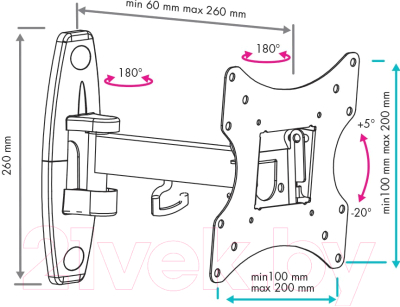 Кронштейн для телевизора VLK Trento-5