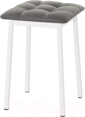 Табурет AMC Comfort 7К6.5 (кожзам графит/белый) - фото