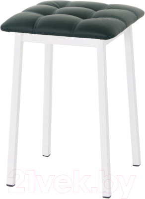 Табурет AMC Comfort 7К6.9 (кожзам зеленый/белый) - фото