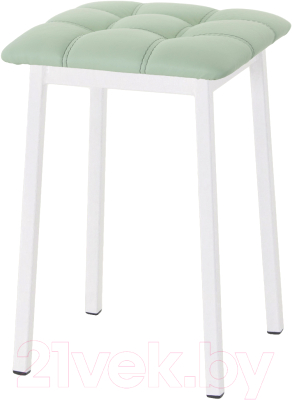 Табурет AMC Comfort 7К6.10 (кожзам мятный/белый) - фото