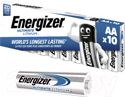 Комплект батареек Energizer L91 Industrial AA/FR6 Lithium - фото