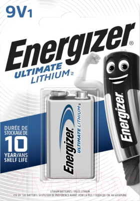 Батарейка Energizer Lithium Ultimate 9V/6FR61/L522 - фото