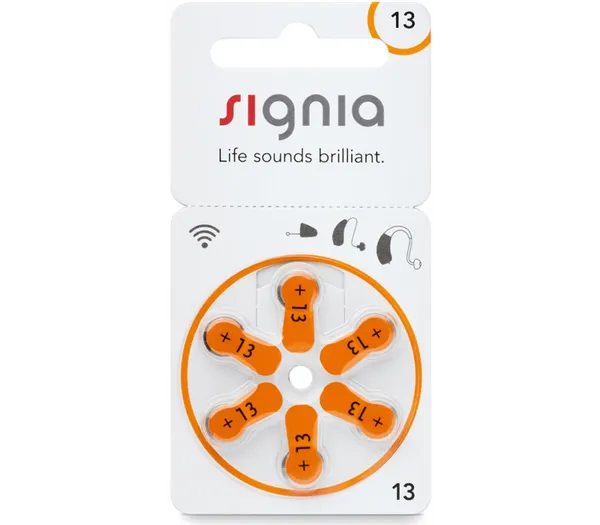 Комплект батареек Siemens Signia 13 PR48 для слуховых аппаратов - фото