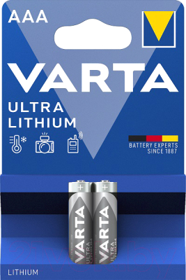 Комплект батареек Varta Ultra AAA/FR3 Lithium - фото