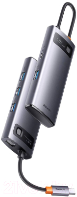 USB-хаб Baseus Metal Gleam 4в1 / WKWG070013