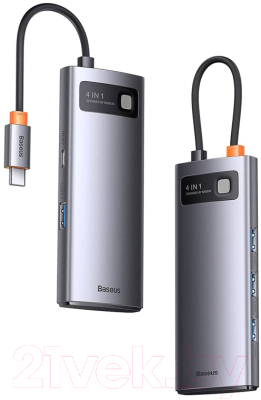 USB-хаб Baseus Metal Gleam 4в1 / WKWG070013