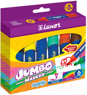 Фломастеры Luxor Jumbo / 6190/Box - фото