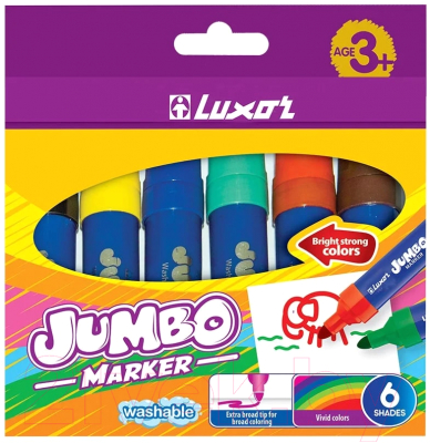 Фломастеры Luxor Jumbo / 6190/Box
