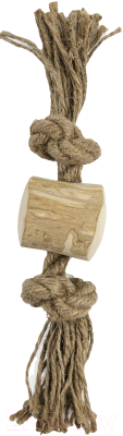 Игрушка для собак Coffee Wood Бочонок на веревке / TUG/CW-S - фото