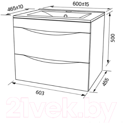 Тумба под умывальник IDDIS Cloud CLO60W0i95