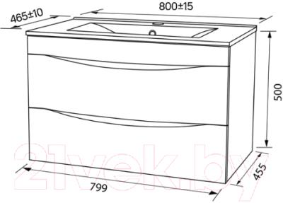 Тумба под умывальник IDDIS Cloud CLO80W0i95